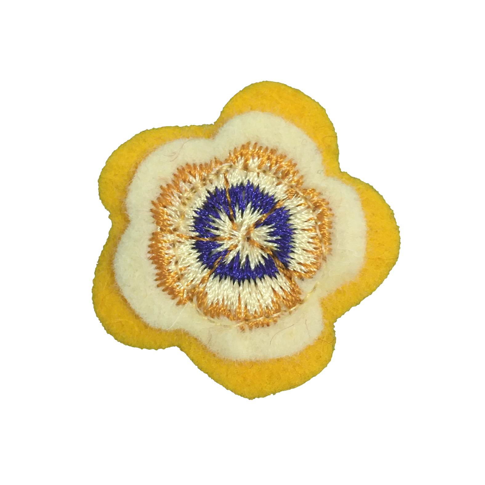 Bloem button geel